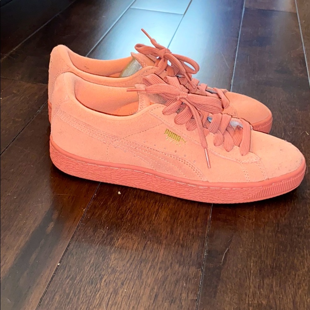 Pink Puma Suede Sneakers size 8